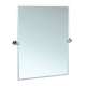 23-1/2 Inch Beveled Edge Tilting Rectangular Wall Mirror in Chrome