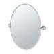 24inW X 26-1/2inH Wall-Mounted Frameless Oval Mirror in Chrome