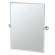 27-1/2inW X 31-1/2inH Wall-Mounted Frameless Rectangular Mirror in Chrome