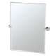 27-1/2inW X 31-1/2inH Wall-Mounted Frameless Rectangular Mirror in Chrome