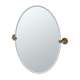 24inW X 26-1/2inH Wall-Mounted Frameless Oval Mirror in Bronze