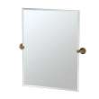 27-1/2inW X 31-1/2inH Wall-Mounted Frameless Rectangular Mirror in Bronze