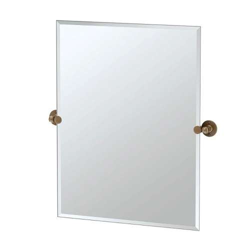 27-1/2inW X 31-1/2inH Wall-Mounted Frameless Rectangular Mirror in Bronze