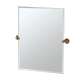 27-1/2inW X 31-1/2inH Wall-Mounted Frameless Rectangular Mirror in Bronze