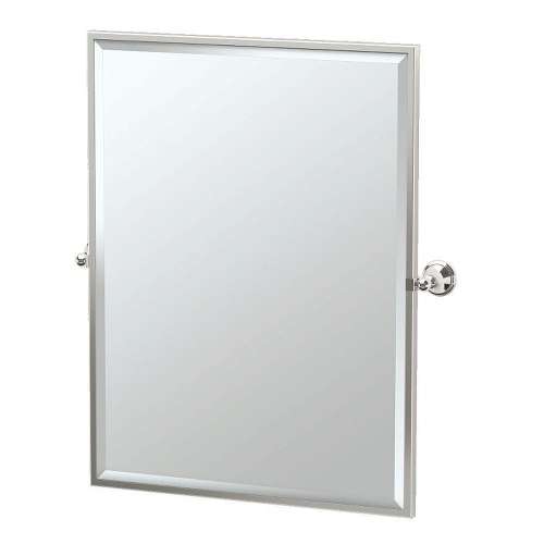 Laurel Avenue 28-1/4inW X 32-1/2inH Wall-Mounted Framed Rectangular Mirror in Polished Nickel