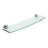 Channel 20 Inch Tempered Curved Glass Shelf in Chrome