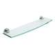 Channel 20 Inch Tempered Curved Glass Shelf in Chrome