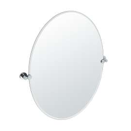 Channel Large Oval Beveled Tilting Wall Mirror