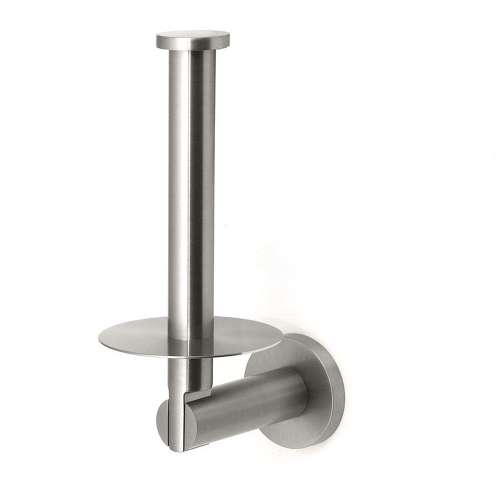 Channel Upright Bathroom Tissue Holder in Satin Nickel