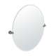 Channel Large Oval Beveled Tilting Wall Mirror in Satin Nickel