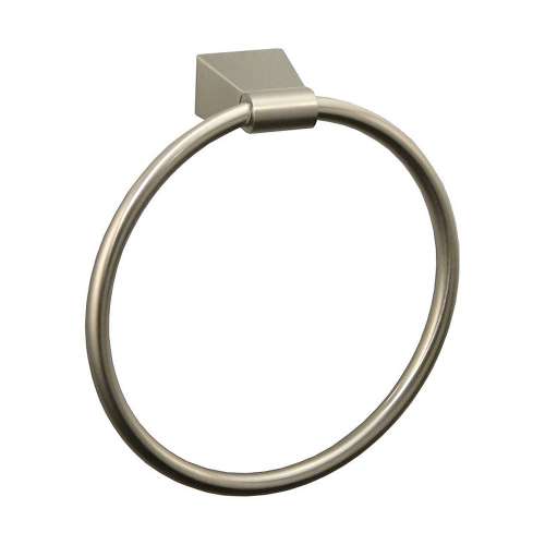 Wall Mounted Towel Ring in Satin Nickel