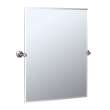 Max Large Rectangular Tilting Wall Mirror in Satin Nickel