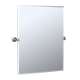 Max Large Rectangular Tilting Wall Mirror in Satin Nickel
