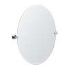 Large Oval Titling Wall Mirror in Chrome
