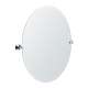 Large Oval Titling Wall Mirror in Chrome