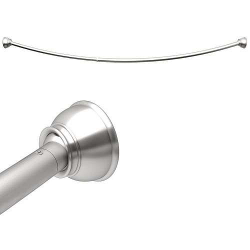 Adjustable Curved Shower Rod in Satin Nickel