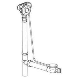 17in-24in Tub and 27in Cable PushControl Complete Unit in Polished Chrome