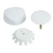 Trim Kit with Traditional Plastic Handle in White
