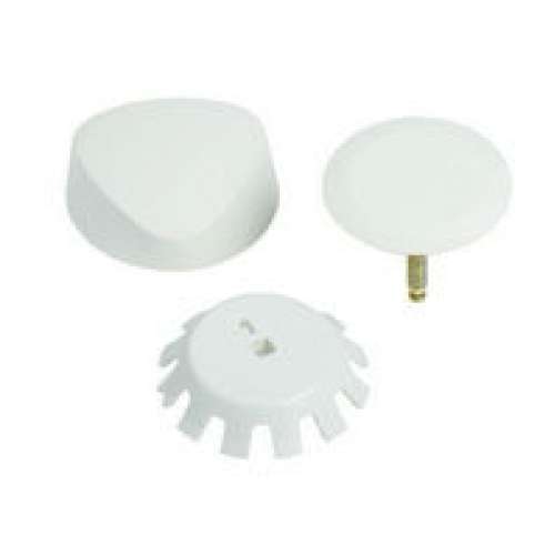 Trim Kit with Traditional Plastic Handle in Biscuit