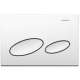 Dual-Flush Actuator Plate from the Kappa 20 Series in Alpine White