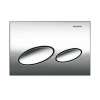 Dual-Flush Actuator Plate from the Kappa 20 Series in Matte Chrome
