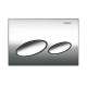 Dual-Flush Actuator Plate from the Kappa 20 Series in Matte Chrome
