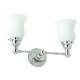 2 Light Up Lighting Vanity Light in Satin Nickel