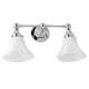 2 Light Bathroom Sconce in Polished Nickel