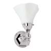 1 Light Bathroom Sconce in Polished Chrome / Satin Opal