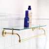 24in Shelf with Bar in Satin Nickel