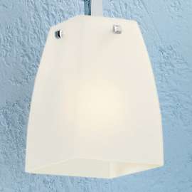 Down Light Replacement Glass Shade in Cased Opal / Satin Etched