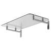 24in Tempered Glass Hotel Shelf in Polished Chrome