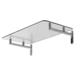 Sine 24-In Tempered Glass Hotel Shelf