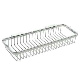 15.4in Wall Mounted Brass Shower Basket