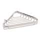 6in Wall Mounted Brass Corner Shower Basket in Polished Chrome