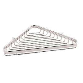 9in Wall Mounted Brass Corner Shower Basket