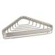6in Wall Mounted Brass Corner Shower Basket in Satin Nickel