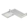 9.4in Metal Corner Shelf, Left in Polished Chrome