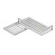 9.4in Metal Corner Shelf, Left in Polished Chrome