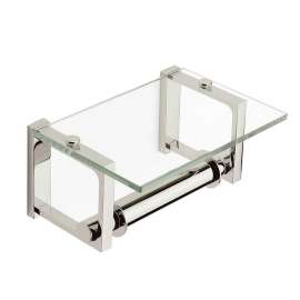 Frame Tempered Glass Toilet Paper Holder