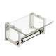 Tempered Glass Covered Toilet Paper Holder in Polished Chrome
