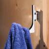 Pivoting Towel Hook in Satin Nickel