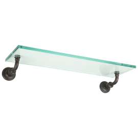 Columnar 18-In Tempered Glass Shelf