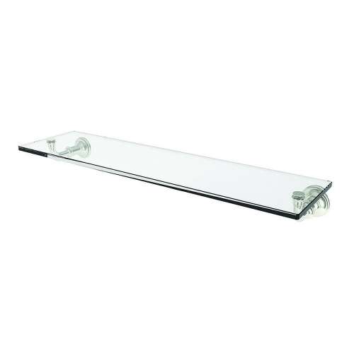 24in Tempered Glass Shelf in Polished Nickel