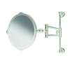 Pivoting Vanity Mirror on Slide Bar in Polished Nickel