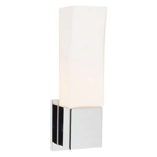 Single Light Bath Sconce in Polished Nickel