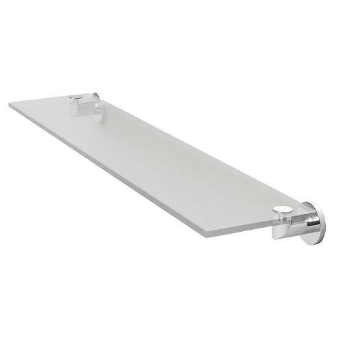 Kubic 4634T/SN 24in Glass Shelf in Satin Nickel