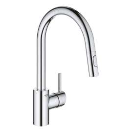 Concetto Pull-Down Kitchen Faucet with Soap Dispenser, Chrome