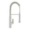 K7 Semi-Pro Medium Kitchen Faucet with Soap Dispenser, SuperSteel