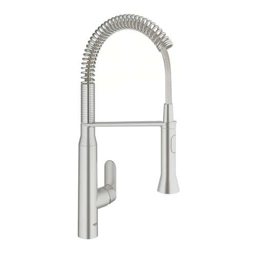 K7 Semi-Pro Medium Kitchen Faucet with Soap Dispenser, SuperSteel